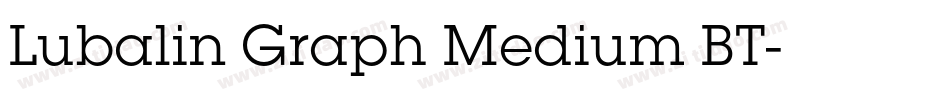 Lubalin Graph Medium BT字体转换